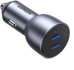 UGREEN CD213 autós töltő, 2x USB-C, 60 W (szürke)