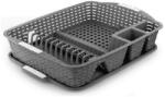 MEGAPLAST Mega Plast edényszárító, műrattan, metálszürke
