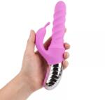 Good Vibes Only Vibrator Iepuras Mila, Vibratii, Rotatii, Impingere, Silicon, USB, Mov, 25.7 cm Vibrator