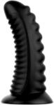 BUTTR Dop Anal BUTTR Huge Double Ribbed, PVC, Negru, 26 cm