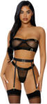 JSY 052 - set de lenjerie intimă erotică (negru) - L/XL (2026000000053)