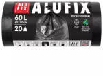 Alufix hulladékzsákok 60 literes, 60x80 cm, fekete LDPE 21m, 20 db