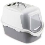 Stefanplast Cathy Easy Clean fedett macska WC szűrővel szürke / fehér 56x40x40cm