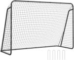 Songmics Acél focikapu gyerekeknek 300 x 120 x 205 cm fekete (SZQ300BK)