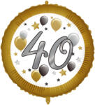  Happy Birthday 40 Milestone fólia lufi 46 cm (PNN98020) - kreativjatek