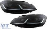 KITT LED fényszórók VW Golf 7 VII (2012-2017) fekete Facelift G7.5 Design szekvenciális dinamikus irányjelzővel (HLVWG7FB)