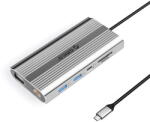ORICO XDR 12in1 USB-C Docking Station USB-A USB-C HDMI 4K VGA RJ45 Gigabit PD 100W SD and microSD Card Reader - Silver (ORICO-XDR-X22-SV-BP) - pcone