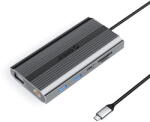 ORICO XDR 12in1 USB-C Docking Station USB-A USB-C HDMI 4K VGA RJ45 Gigabit PD 100W SD and microSD Card Reader - Gray (ORICO-XDR-X22-GY-BP) - pcone