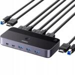 Ugreen Switch, Ugreen Kvm Switch 2in1 adapter Usb-c, Usb-a, Hdmi 4K és 120Hz (CM664)