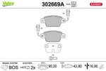 VALEO set placute frana, frana disc VALEO 302669A (302669A)