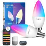 Lepro BC1 AI okos izzó E14 RGBCW 4.9 W 470 lm WiFi és Bluetooth, 2 db (BC1-EU-2)