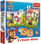 Trefl Kutyacsapat puzzle akcióban Mancs Őrjárat 2w1 Trefl Memory játék (93337)