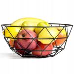 Vilde Gyümölcskosár 28CM 12, 5CM Fém Fekete Geometrikus Konyhai (4902403409915)