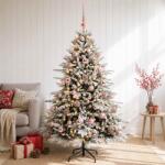  Brad de Crăciun artificial cu glob 120 cm 150 LED-uri Alb cald (3465775-3465775)