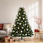  Brad de Crăciun artificial cu glob 120 cm 150 LED-uri Alb cald (3466039-3466039)