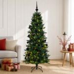  Brad de Crăciun artificial cu glob 150 cm 150 LED-uri Alb cald (3465564-3465564)