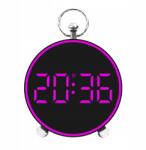  Zegar Budzik Led Elektroniczny Cyfrowy Temperatura Godzina Alarm różowy (GH8025)