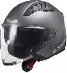 LS2 Copter II OF600 Matt Titanium Cască Moto Jet ECE 22.06 1200gr cu Sunvisor 366001007 (366001007)