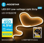 Aigostar Bandă LED USB 5V Alb Cald Lumină 1m cu Sursă de alimentare 87003HLK10WW (87003HLK10WW)