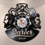  Ceas de perete din disc de vinil, Model Barbershop, Negru, 30 cm - cod CB4925