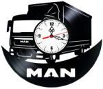  Ceas de Perete Artizanal din Vinil „Camion MAN - Lucrat Manual, Decor Unic pentru Șoferi și Pasionați