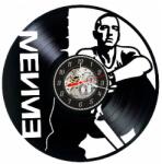  Ceas de perete decorativ realizat din disc de vinil, Model Eminem Slim Shady, Rap Hip Hop, Cadran Skeleton, Negru, 30 cm