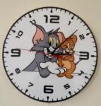  Ceas de perete din disc de vinil, Model Tom si Jerry, Negru, 30 cm - cod CB7085