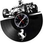  Ceas de perete din disc de vinil, Model Ferrari, Negru, 30 cm