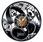  Ceas de perete din disc de vinil, Model Casti, Negru, 30 cm - cod CB4370