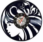  Ceas de perete din disc de vinil, Model Salon Coafor, Negru, 30 cm - cod CB3082