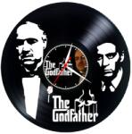  Ceas de perete decorativ realizat din disc de vinil, Model The Godfather Nasul, Vito Corleone, Al Pacino, Logo Puppet, Negru, 30 cm