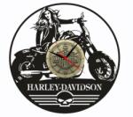  Ceas de perete din disc de vinil, Model Harley Davidson, Negru, 30 cm - cod CB5585