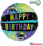 Grabo Happy Birthday Vivid Gaming fólia lufi 46 cm (GBB26535P)