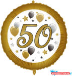Boldog Születésnapot Happy Birthday 50 Milestone fólia lufi 46 cm (PNN98021)