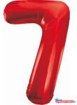 GoDan Piros 7-es Red szám fólia lufi 85 cm (MLG120660)