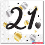 Boldog Születésnapot Happy Birthday 21 Milestone szalvéta 20 db-os 33x33 cm (PNN88865)