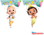 Cocomelon Birthday zászlófüzér 2, 3 m FSC (PNN97881) - nyomtassotthon