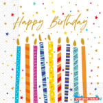  Happy Birthday Multicolor Candles szalvéta 20 db-os 33x33 cm FSC (PNN98814) - nyomtassotthon