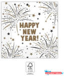 Boldog Új Évet Happy New Year Flares szalvéta 20 db-os 33x33 cm FSC (PNN93544)