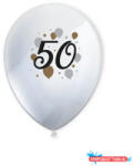 Procos Happy Birthday 50 Milestone léggömb, lufi 6 db-os 11 inch (27, 5 cm) (PNN95624)
