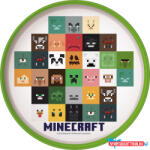  Minecraft Crafters csúszásmentes micro lapostányér (85SSS40492) - nyomtassotthon