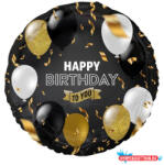 GoDan Happy Birthday Balloon fólia lufi 36 cm (MLG149401)