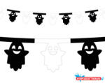 GoDan Halloween Szellem Black papír girland 360 cm (MLG187243)