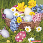 POL-MAK Húsvét Vivid Basket szalvéta 20 db-os 33x33 cm (PKK771124) - nyomtassotthon