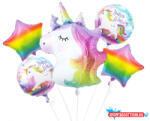 GoDan Unikornis Rainbow fólia lufi 5 db-os szett (MLG143126) - nyomtassotthon