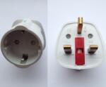  Adaptor priza Anglia tata - Romania mama OEM, cu siguranta, 250V, 16A, 1 post, utilizare interior, DZ087042 (DZ087042)