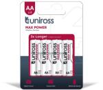 Uniross 1, 5V LR6/AA/ceruza tartós alkáli elem MAX POWER 4db/csomag (UMPAAPK4)