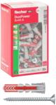 Fischer Dubluri cu suruburi Fischer DuoPower 8 x 40 mm, 50 bucati, pentru zidarie si gips-carton (62539446)