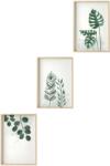 Wallity Tablou MDF cu rama (3 piese) Wallity Huhu193 - 30 x 40, Multicolor (693BSE1451)