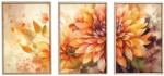 Wallity Tablou MDF cu rama (3 piese) Wallity Huhu220 - 50 x 70, Multicolor (693BSE1566)